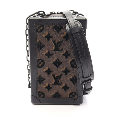 路易威登 (LOUIS VUITTON) 垂直軟箱 Monogram Tuftage 肩包 M45044 PVC 塗層帆布皮革 棕色 黑色 二手
