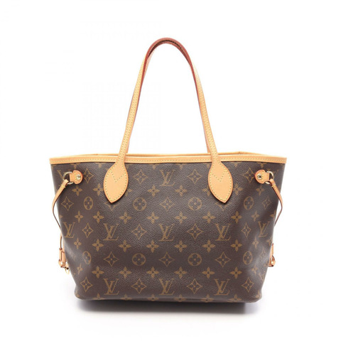 路易威登 Neverfull PM Monogram 手提包 M40155 PVC 塗層帆布皮革棕色二手女款