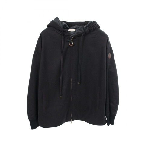 MONCLER 男士羊毛尼龍海軍藍連帽衫（二手）