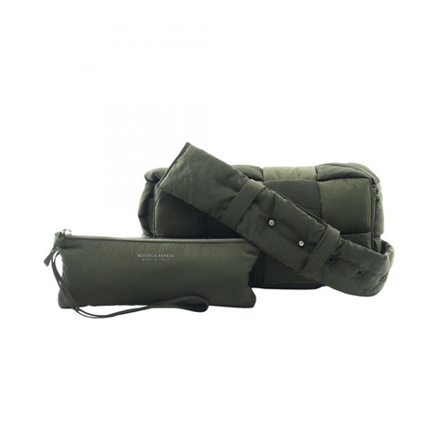 BOTTEGA VENETA PADDED TECH CASSETTE 單肩包 628951 尼龍 綠 二手 男款