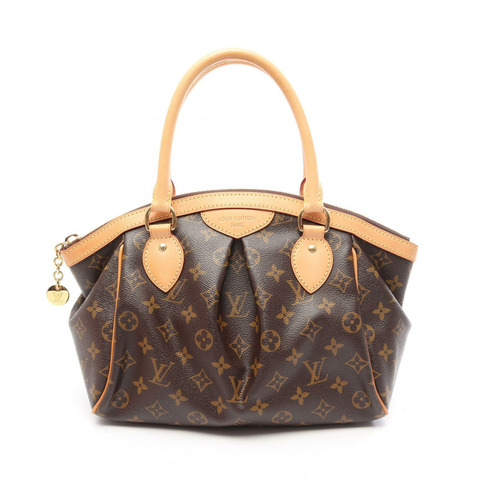 路易威登 Tivoli PM Monogram 手提包 M40143 PVC塗層帆布皮革棕色二手女士