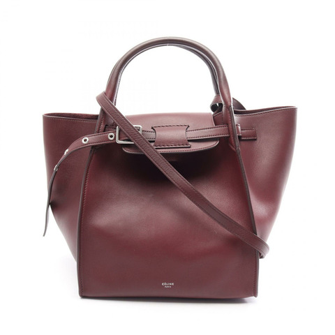 CELINE Big Bag Small 長肩帶兩用手提包 183313A4T 波爾多紅色皮革 二手 女士