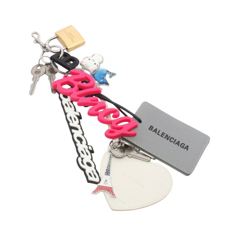 BALENCIAGA Turner 吊飾 7934952AA8R8486 皮革 矽膠/金屬 多色 二手 女士