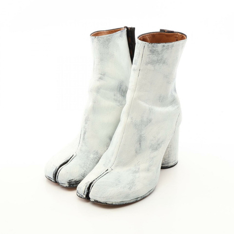 Maison Margiela TABI 白色灰色二手女款皮靴
