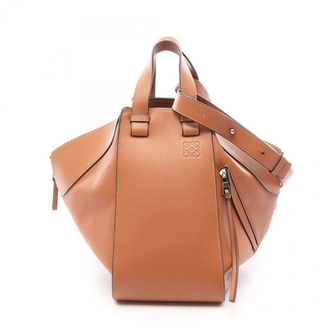 LOEWE Hammock Medium 2WAY 手提包 皮革 棕色 二手 女款