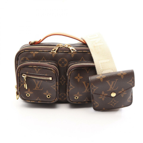 路易威登 (LOUIS VUITTON) Utility 斜挎 Monogram 2WAY 手提包 M80446 PVC 塗層帆布皮革棕色二手女士