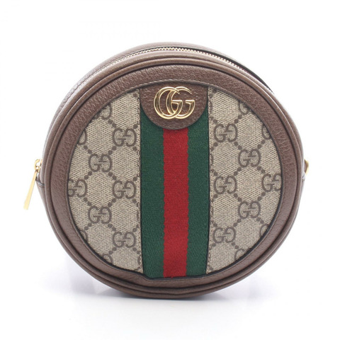 GUCCI Ophidia GG Supreme 雙肩包 598661 PVC塗層帆布皮革 米色 棕色 多色 二手 女款