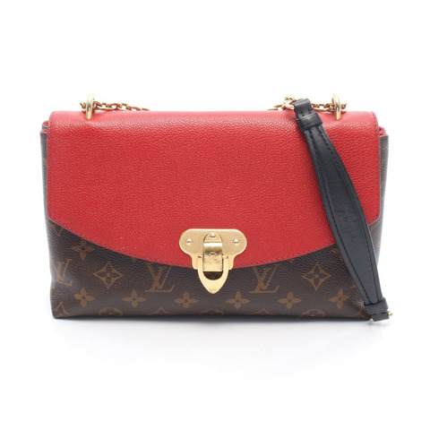 路易威登 Saint-Placide Monogram Cerise 單肩包 M43713 PVC塗層帆布皮革 棕色 紅色 紅色 二手 女士
