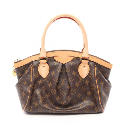 路易威登 Tivoli PM Monogram 手提包 M40143 PVC塗層帆布皮革棕色二手女士