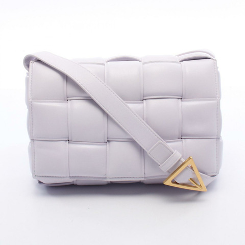 BOTTEGA VENETA 紫色皮革卡帶編織肩包（二手，女款）