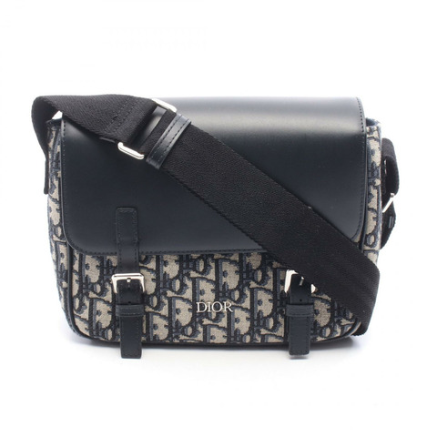 Dior Oblique 兒童斜背包/肩背包 M9994P7VY 帆布皮革海軍藍/米色/黑色 二手 男女通用