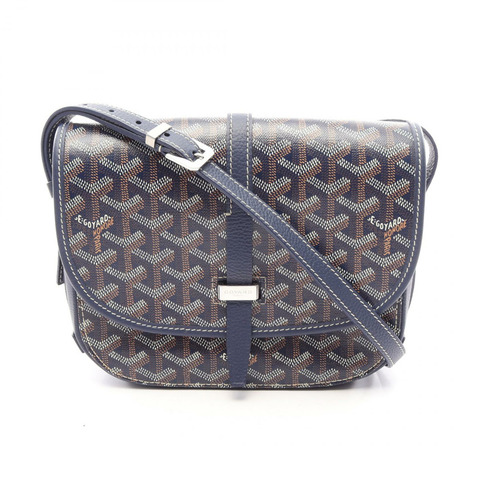 GOYARD Belvedere PM 單肩包 BELVE3PMLTY12CG12P PVC塗層帆布皮革 海軍藍 多色 二手 女士