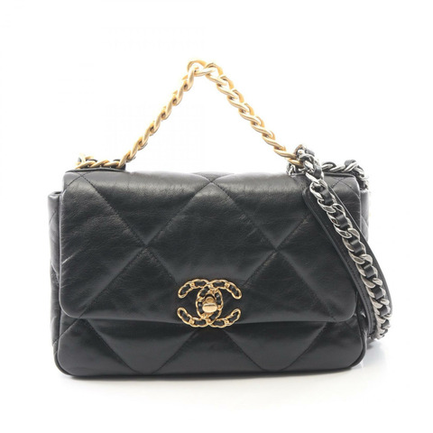 香奈兒 (CHANEL) 19 dix-neuf 19 Matelasse 單肩包 AS1160 黑色皮革 二手 女士