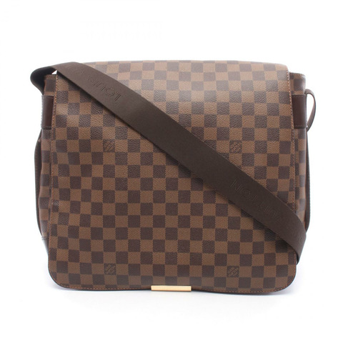 路易威登 Bastille Damier Ebene 單肩包 N45258 PVC塗層帆布皮革 棕色 二手 男女通用