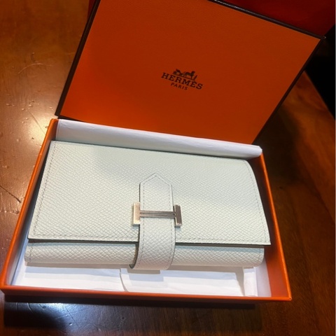 Hermes 三摺汽泡綠 Bearn Combine Wallet