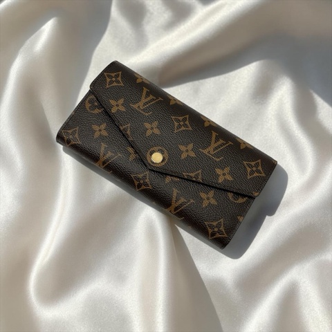 莉亞精品♡LV M62234 信封長夾紫紅 二手