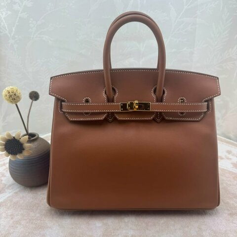 愛馬仕金棕色Birkin25鉑金包