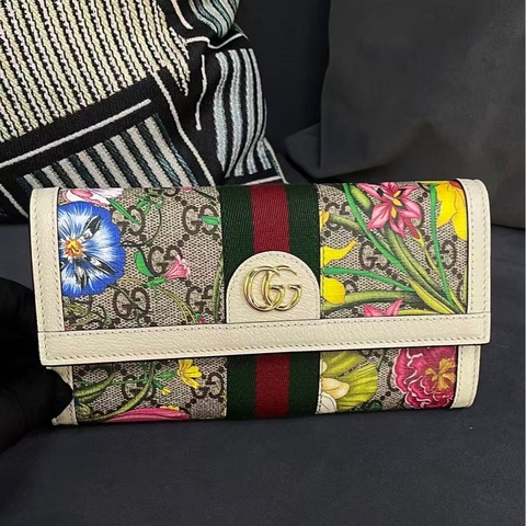 Gucci 古馳 Ophidia花卉短款錢包
