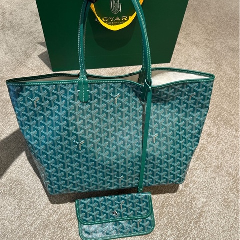 Goyard戈雅ARTOIS綠色老花購物袋中號帆布托特包單肩包手提包 19年編碼