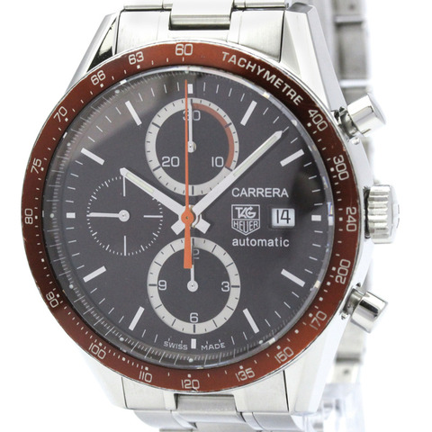 TAG HEUER 豪雅卡萊拉系列計時碼錶精鋼自動腕錶 CV2013 拋光款