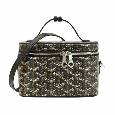 Goyard 展示品 Muse Mini Vanity 帆布斜背化妝包(黑)