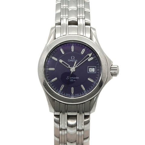 歐米茄海馬系列 120 Jacques Mayol 2001 2587 80 限量版 2000 枚女士腕錶，帶日期顯示，藍色，石英機芯。