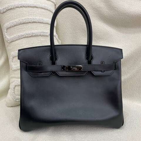 愛馬仕 Hermès Birkin 30 So Black 黑扣 黑色 Box皮 黑扣 框N刻