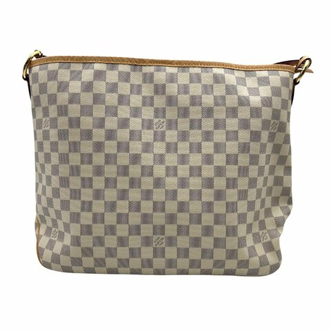 【美收精品】Louis Vuitton 白色棋盤格Damier Azur Delightful 肩背包  D-4【隔月月中將轉賣至日本 上架期限30天】