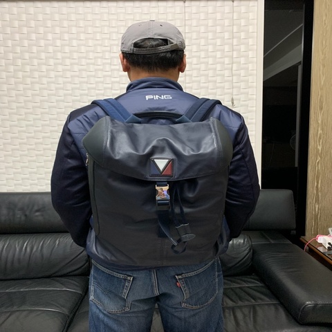 LV後揹包 LOUIS VUITTON LV 藍色全皮翻蓋銀釦後背包M51106限量款