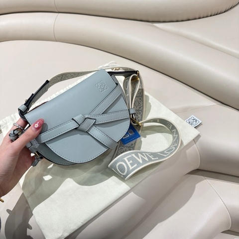 99新Loewe羅意威 Gate Dual灰色手袋