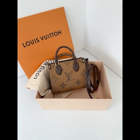 99♥️LV 新款Onthego BB 焦糖色雙面老花 芯片款