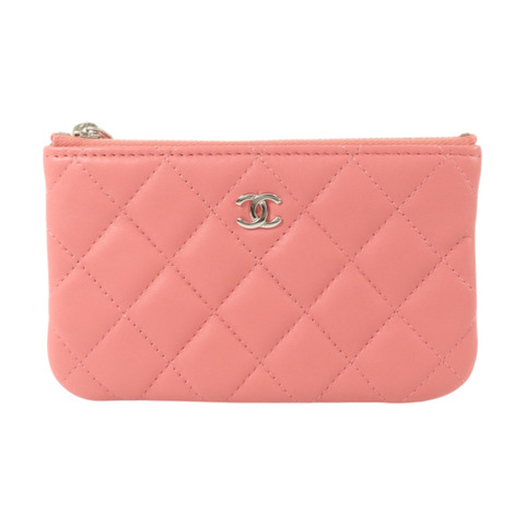 CHANEL 羊皮皮革Classic Zipped Coin Purse銀扣零錢包