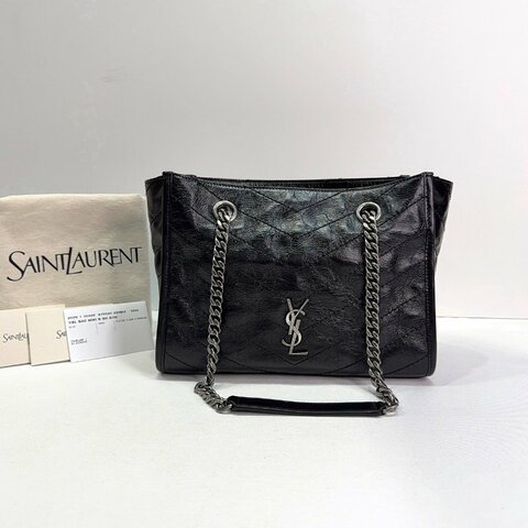 YSL NIKI小款油蠟皮購物包