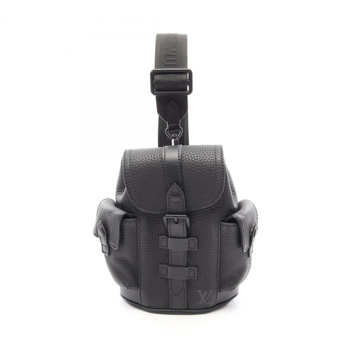 路易威登 Christopher XS 斜背包 M58495 黑色皮革 二手 LV