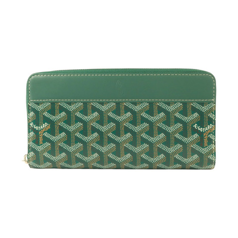 GOYARD 塗層帆布Matignon GM銀扣長錢包