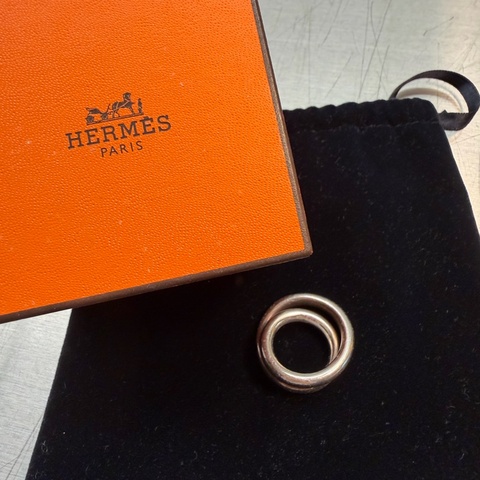 HERMES 愛馬仕 Vertige 純銀戒指 47