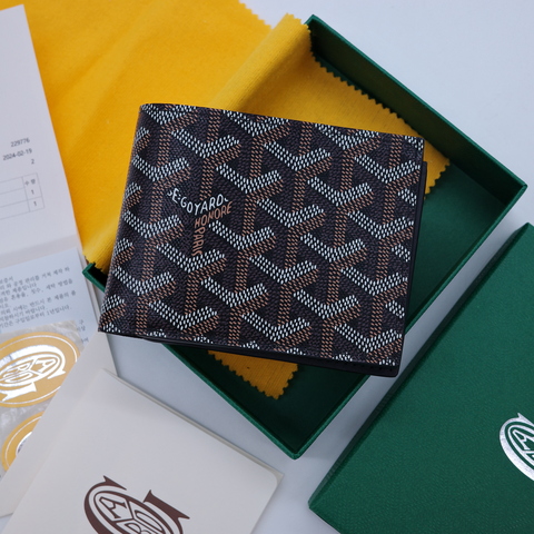 Goyard 高雅德 Victoire 8卡 短夾 黑色 經典花紋 二折 短錢包 （分層鈔票位）2