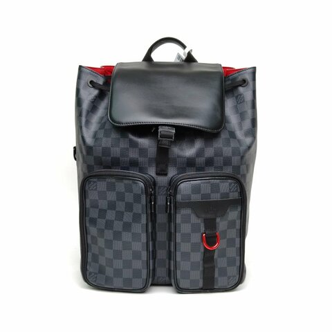 LV 拼色2020Utility棋盤格雙肩包肩背包