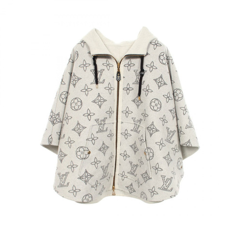路易威登 (LOUIS VUITTON) 雙面 Monogram Mahina 連帽斗篷 RW231W R90 FOCO05 TU