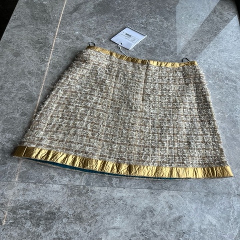 Chanel19年埃及系列白金半裙fr38~~
