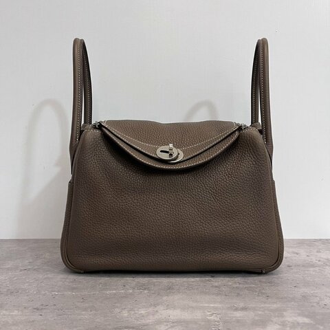 Hermes Lindy26大象灰 銀釦 Y刻 TC皮