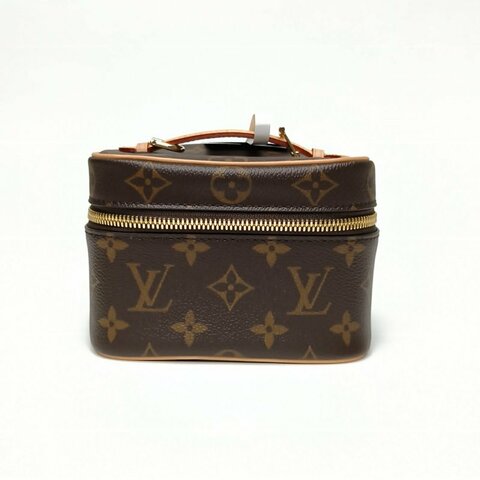 LV Nice化妝包Nano14老花晶片肩背包