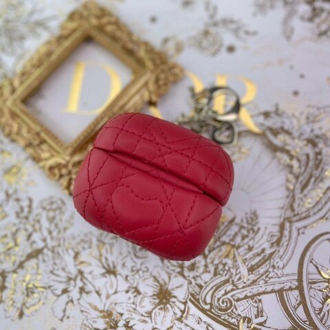 【翰貝格名牌館】Dior lady 情人節 限定 紅色 愛心 AirPods pro 專用 耳機 收納套 吊飾