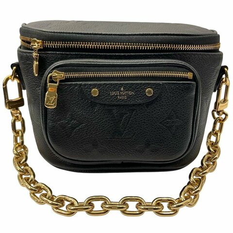 LOUIS VUITTON 路易威登 Mini Bumbag 黑色 牛皮 斜背包
