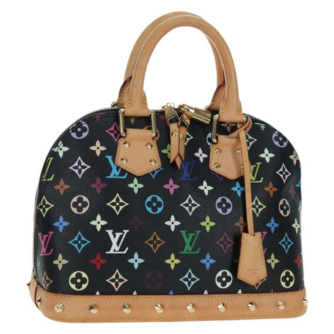 路易威登 Monogram Multicolor Alma 手提包 黑色 M92646 LV 正品 192464V