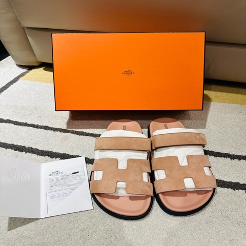 Hermes 愛馬仕 Chypre 二舅鞋/H涼鞋/陶瓷粉/39號/99新美品
