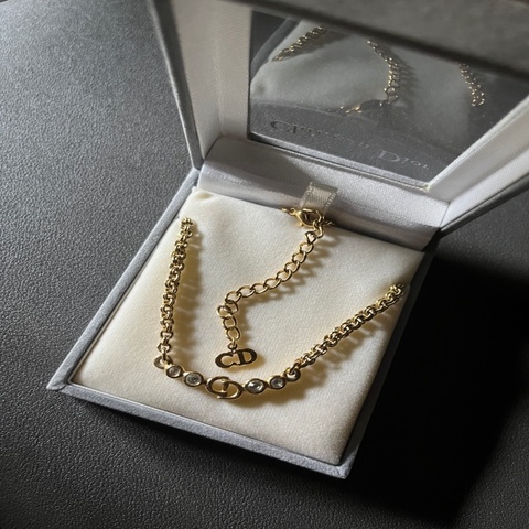 Dior vintage 小logo 精緻項鍊 保存品 有盒