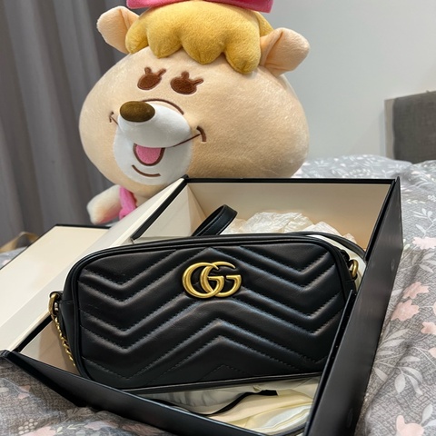 GUCCI GG Marmont 迷你 18cm 經典相機包