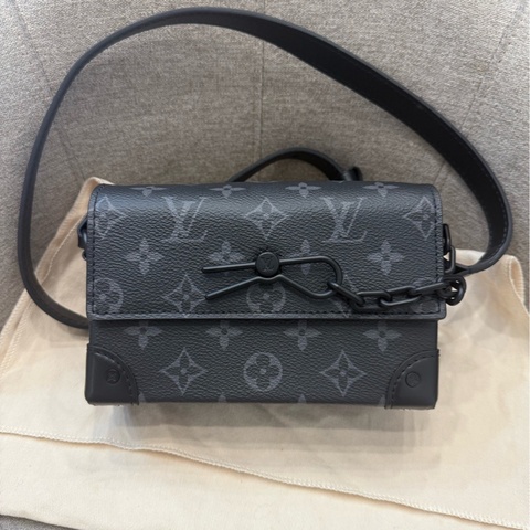 路易威登/Louis Vuitton 盒子包 黑老花  芯片款  斜挎包