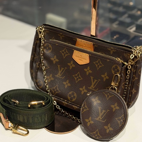 路易威登/Louis Vuitton  五合一綠色肩帶 芯片款 原始成色